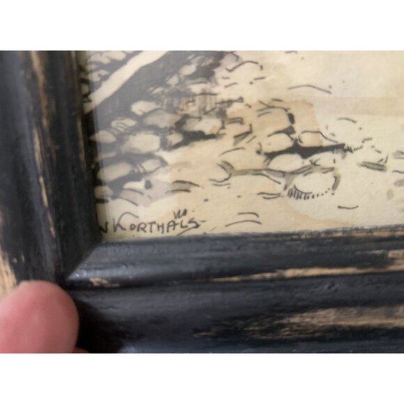 Jan Korthals Art of France 8x10 Lithograph Print PARIS Antiqued Wood Frame Set 2 - Picture 5 of 8